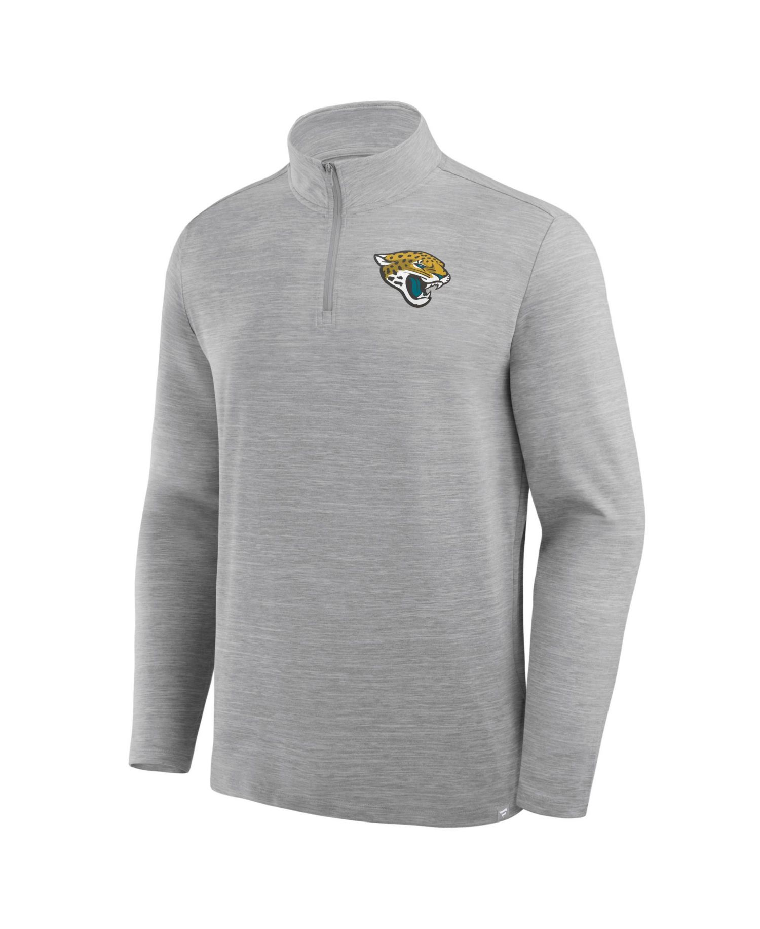 Men's Heather Gray Jacksonville Jaguars Clutch Quarter-Zip Pullover Sweatshirt