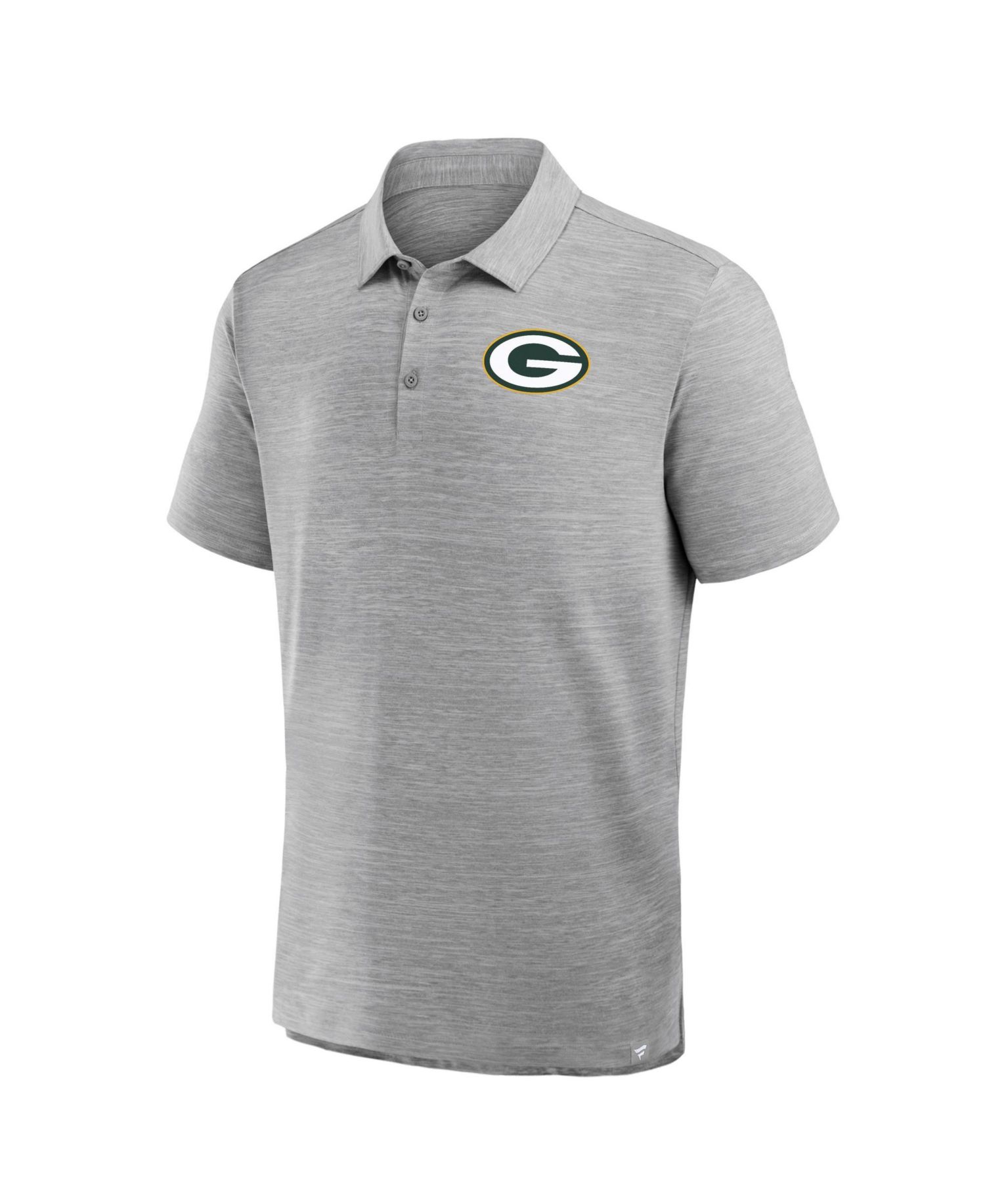 Men's Heather Gray Green Bay Packers Clutch Polo Shirt