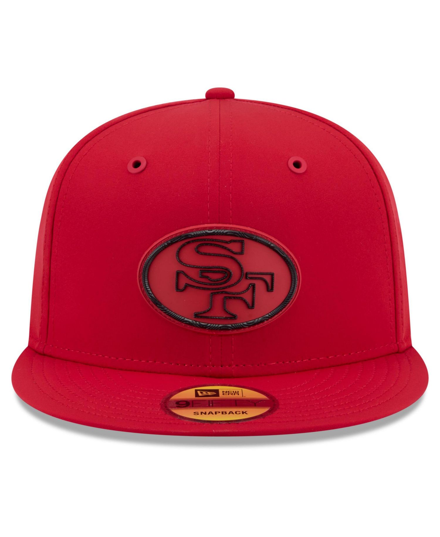 Men's Scarlet San Francisco 49ers 2026 Sideline Throwback 9FIFTY Snapback Hat