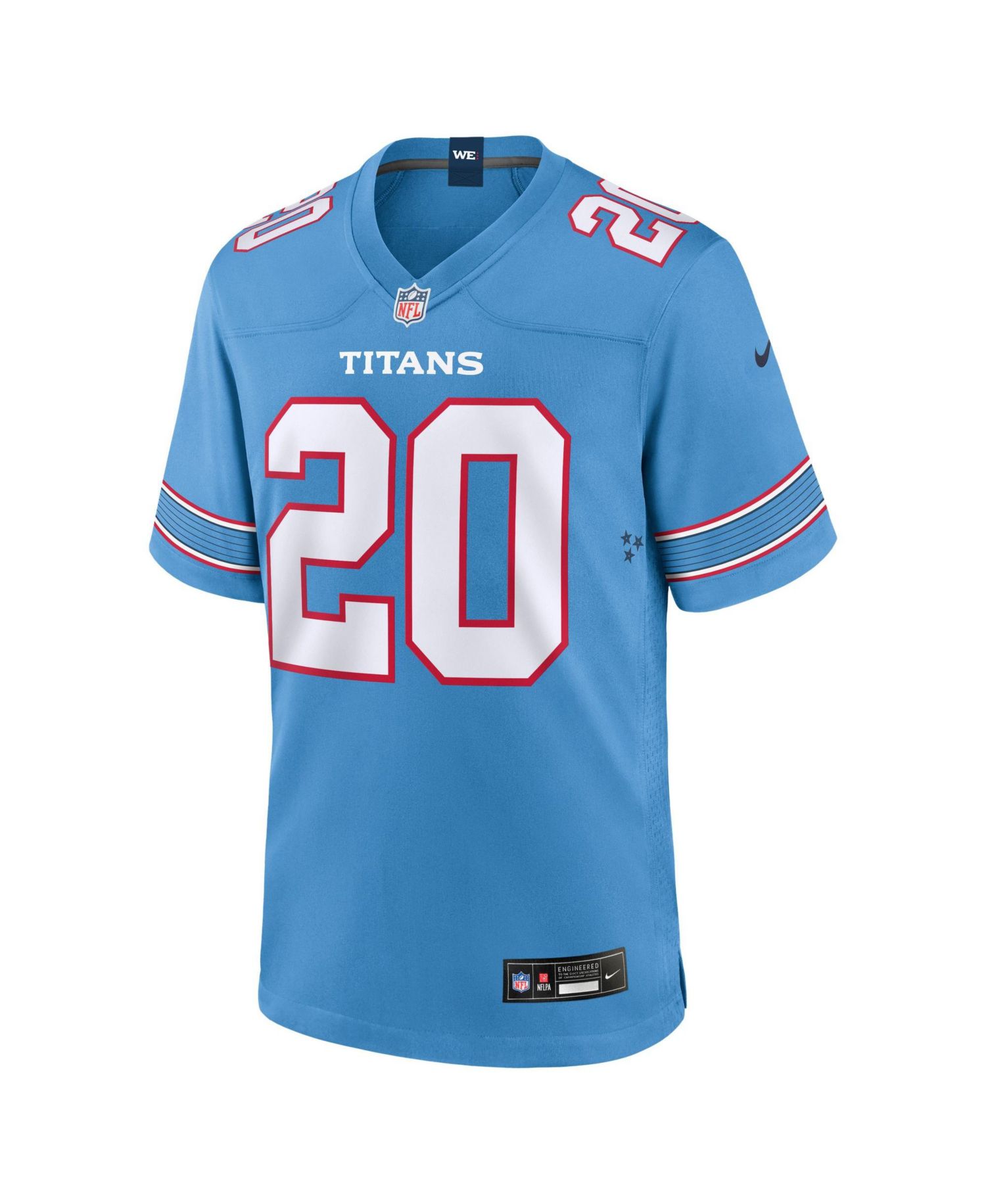 Men's Tony Pollard Light Blue Tennessee Titans Game Jersey