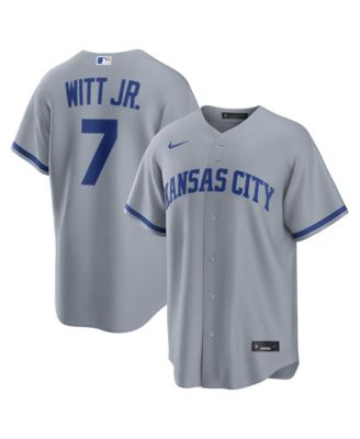Men's Bobby Witt Jr. Gray Kansas City Royals Road Replica Jersey