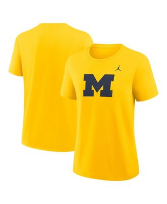 Women's Maize Michigan Wolverines Primary Logo T-Shirt