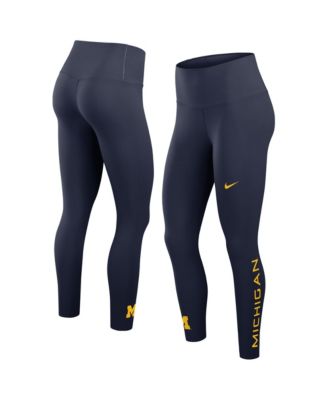 Women's Navy Michigan Wolverines Zenvy High Dri-FIT 7/8 Leggings