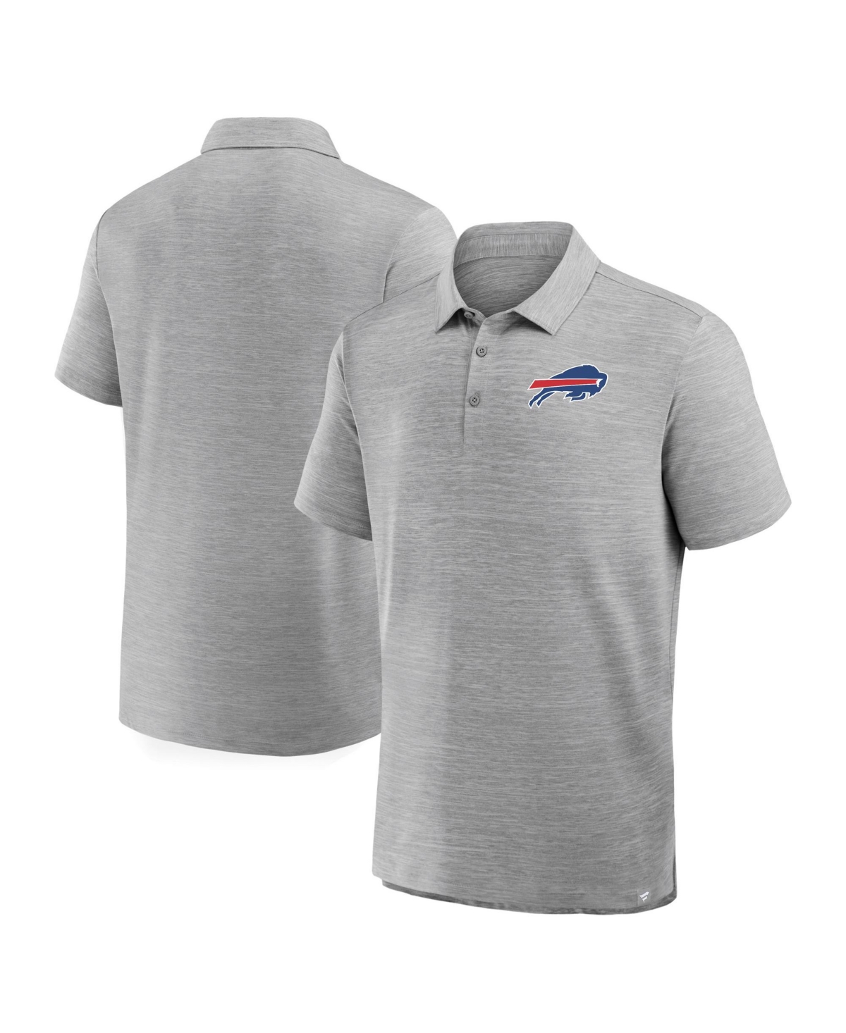 Fanatics Men's Heather Gray Buffalo Bills Clutch Polo Shirt - Heather Gray