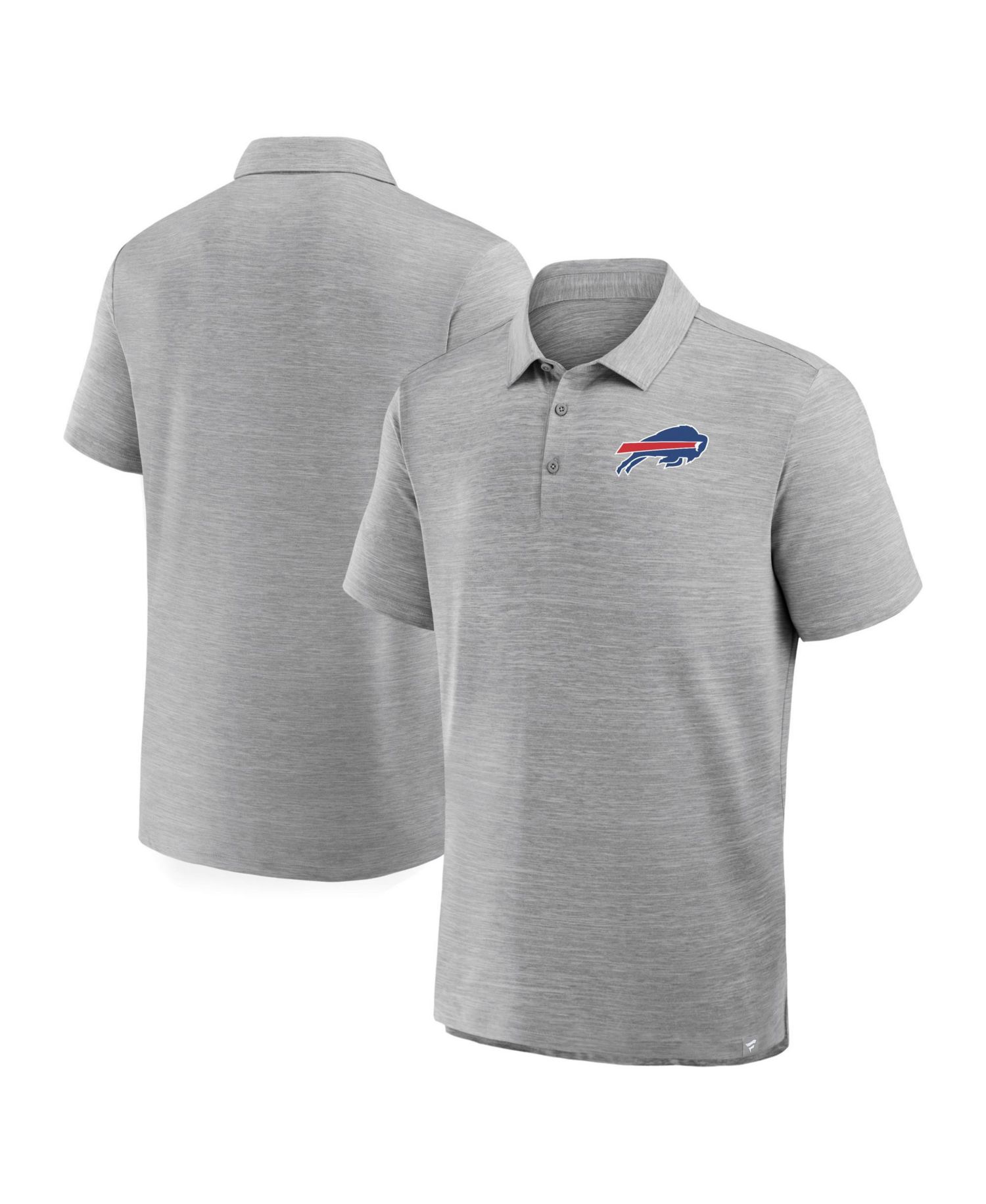 Men's Heather Gray Buffalo Bills Clutch Polo Shirt