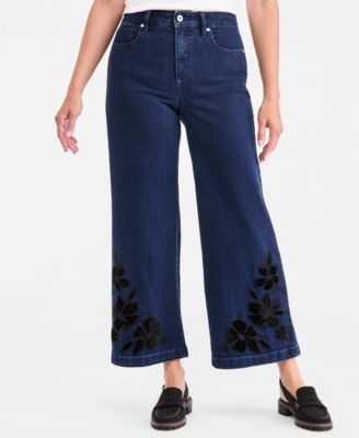 Petite Blair Wash High-Waisted Wide-Leg Jeans