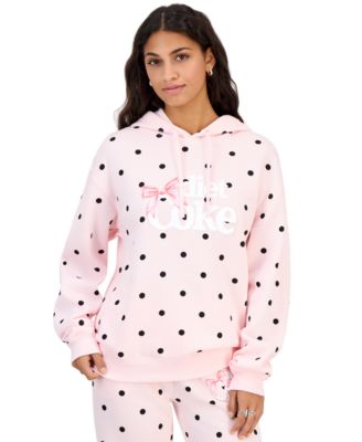 Juniors' Diet Coke Polka-Dot Fleece Hoodie