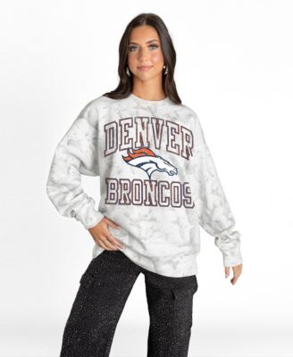 Women's Arctic Camo Denver Broncos Whiteout Oversized Premium Fleece Sweatshirt