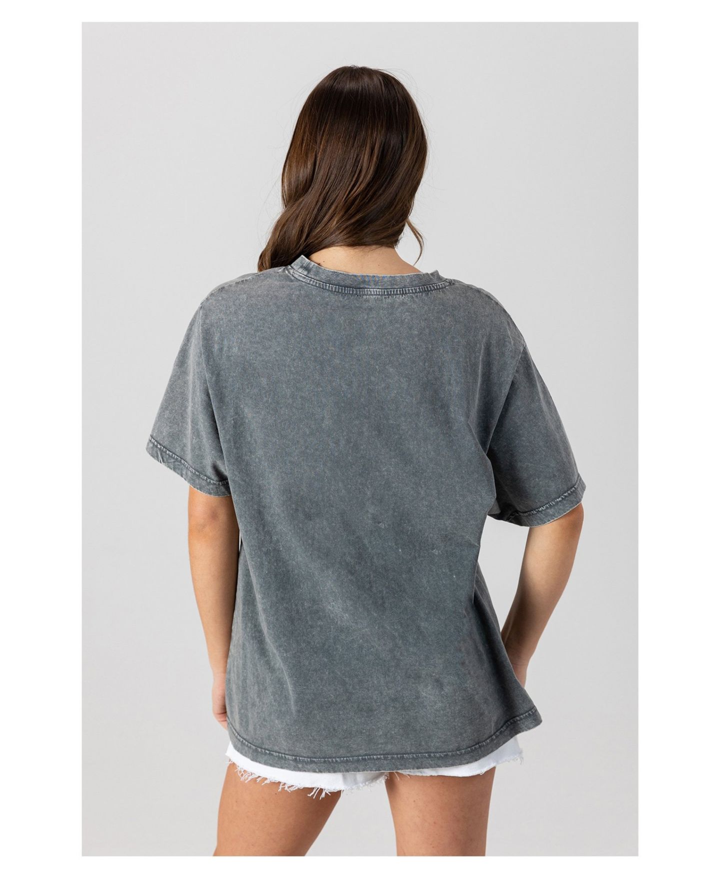 Женская футболка Gameday Couture Gray Detroit Lions Oversized Classic Grind Washed — фото 2
