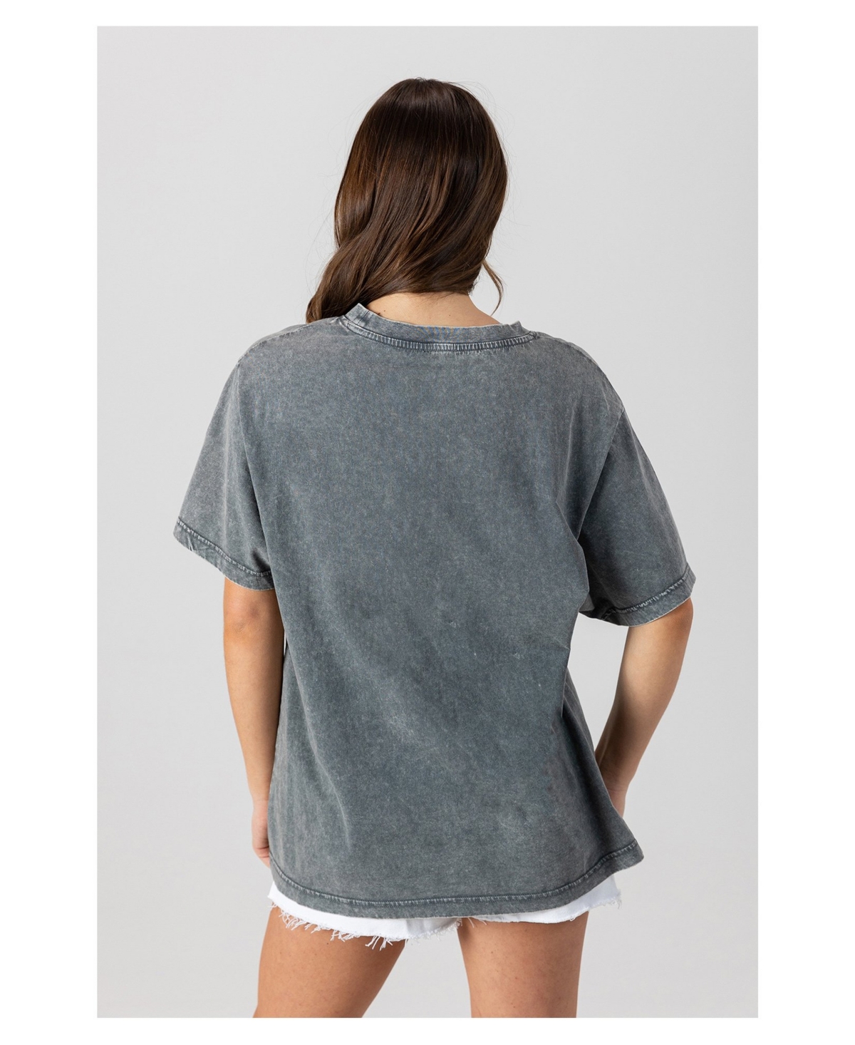 Gameday Couture Women's Gray Detroit Lions Oversized Classic Grind Washed T-Shirt