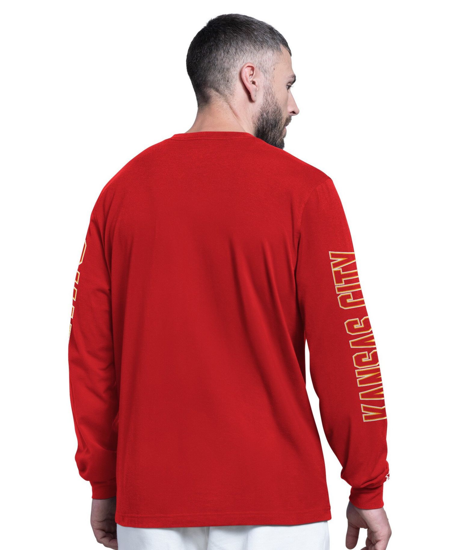 Men's Red Kansas City Chiefs Clutch Hit II Long-Sleeve T-Shirt
