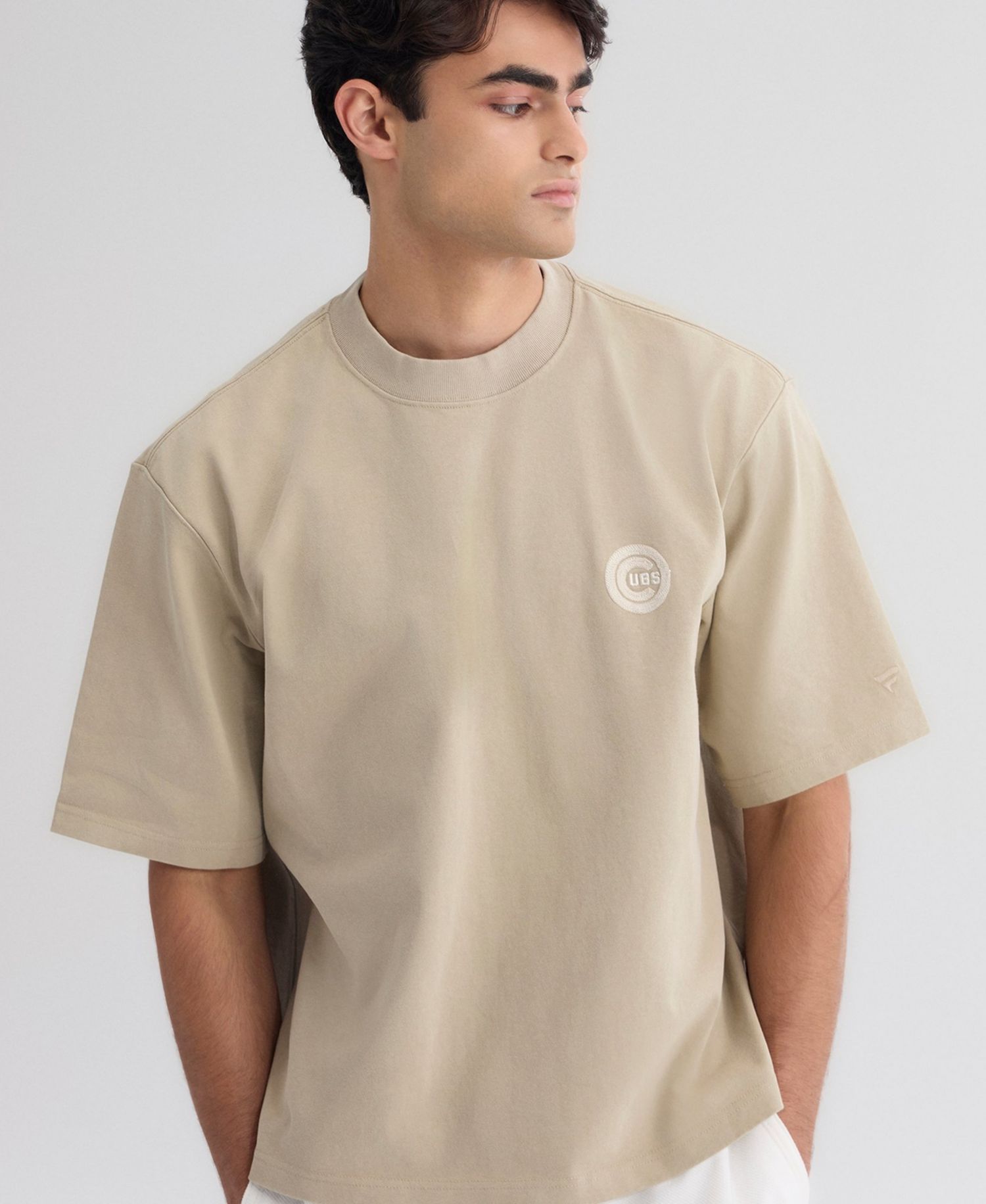 Men's Sepia Tint Chicago Cubs Iconic Heavyweight T-Shirt