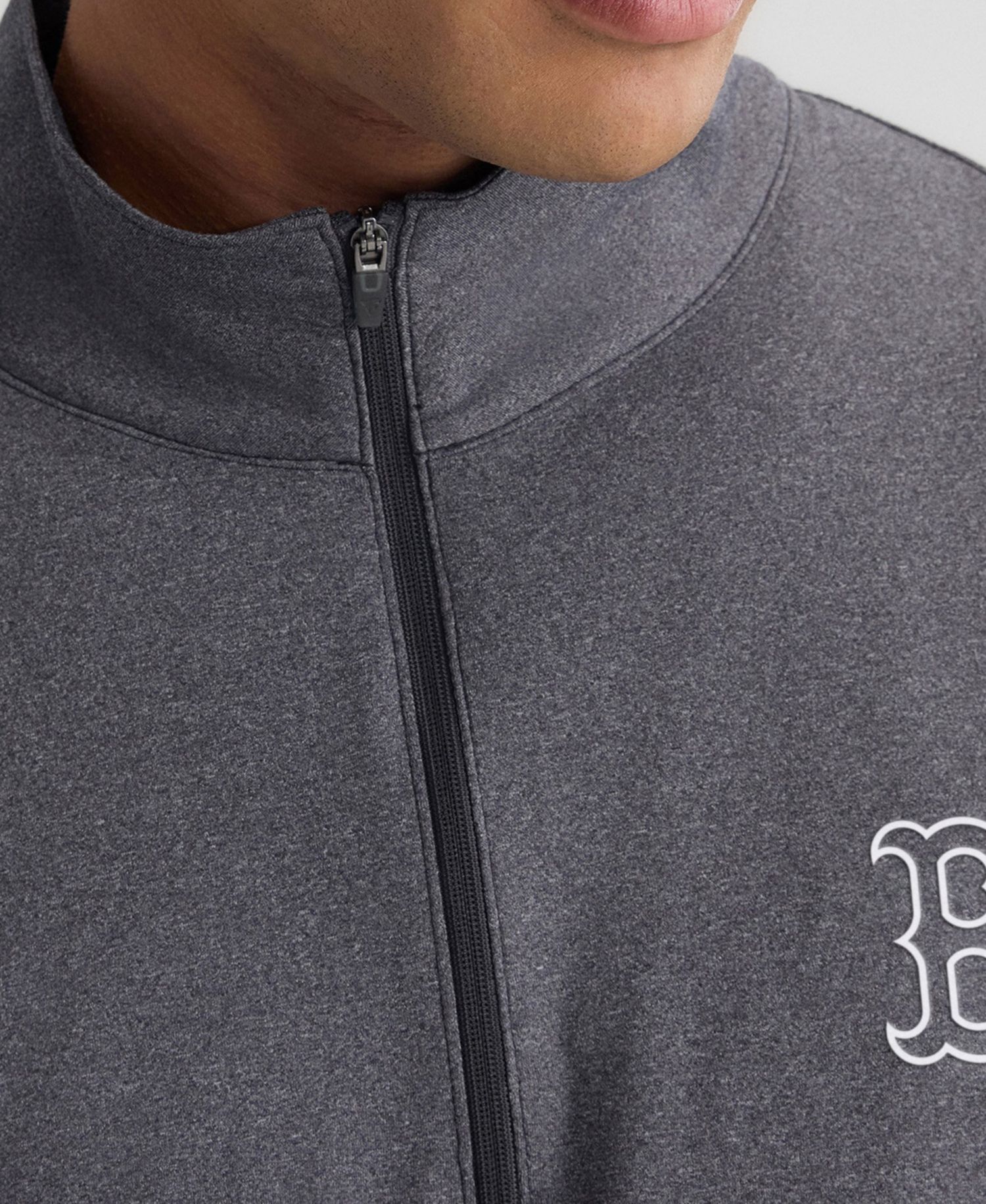 Men's Charcoal Boston Red Sox Clutch Quarter-Zip Pullover Sweatshirt
