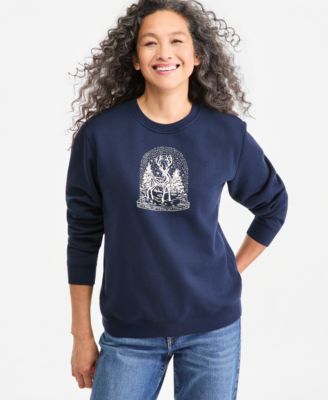 Women's Graphic Long-Sleeve Crewneck Sweatshirt