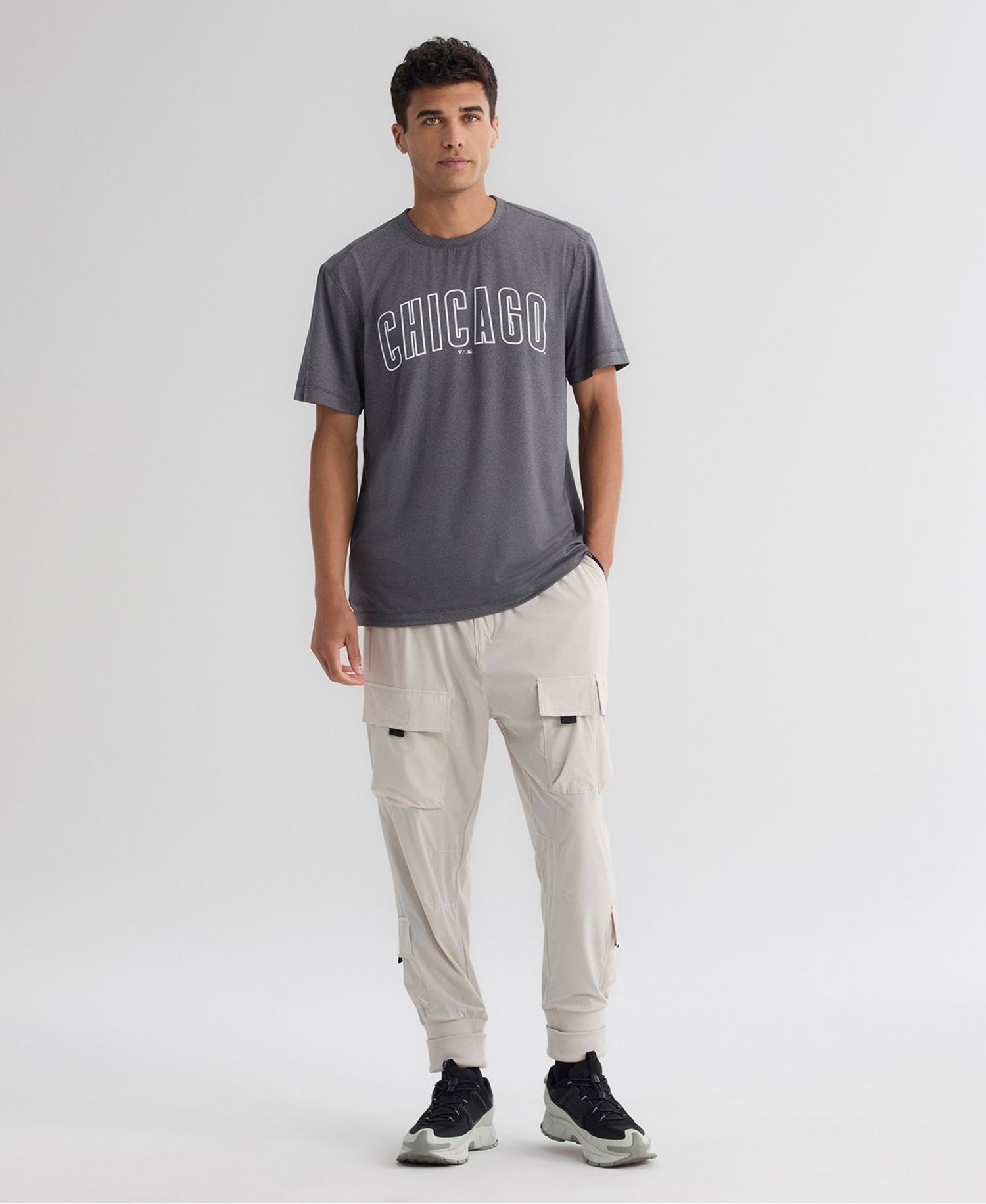 Men's Charcoal Chicago Cubs Clutch Winning Edge T-Shirt