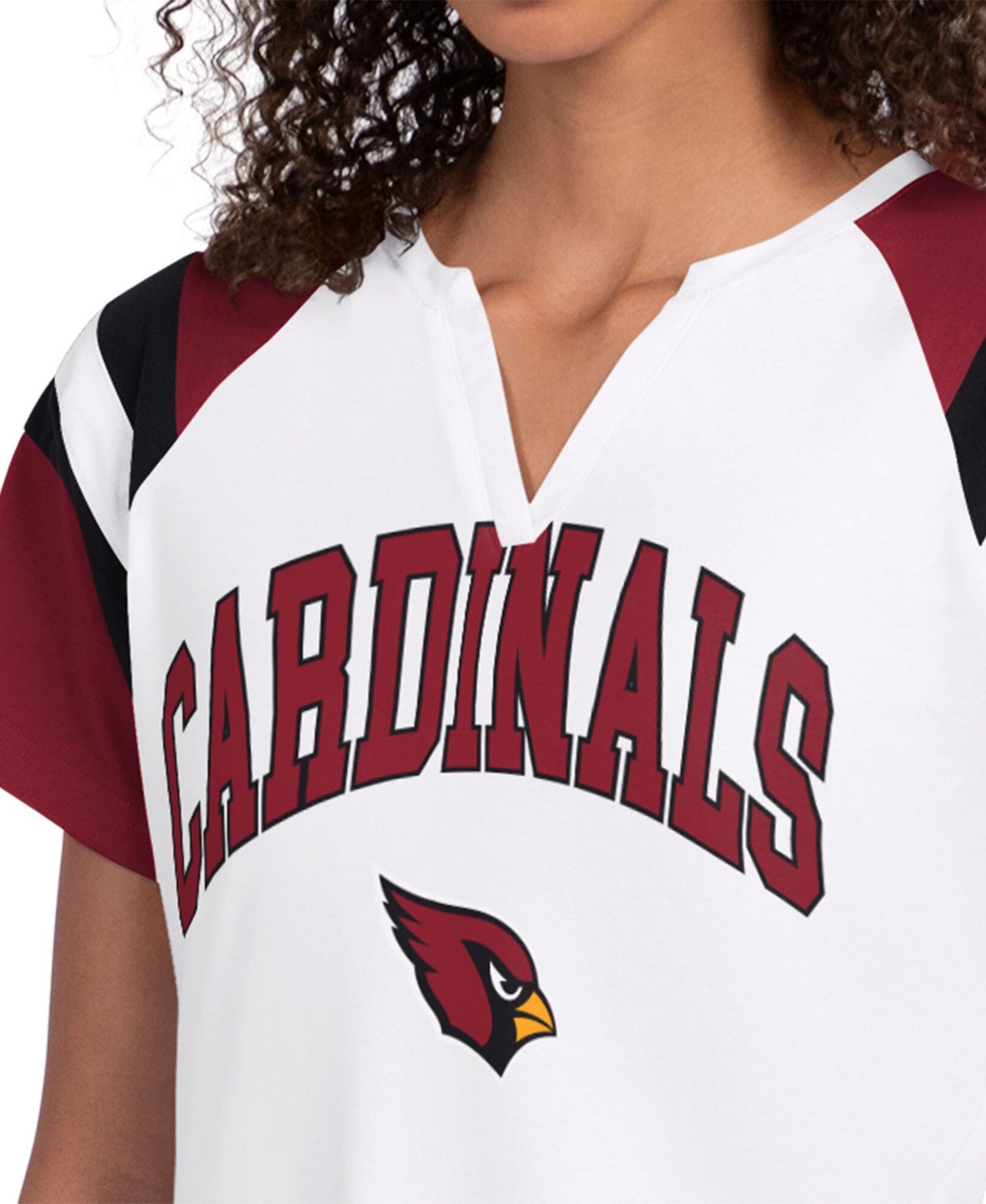 Women's White Arizona Cardinals Game On Notch Neck T-Shirt