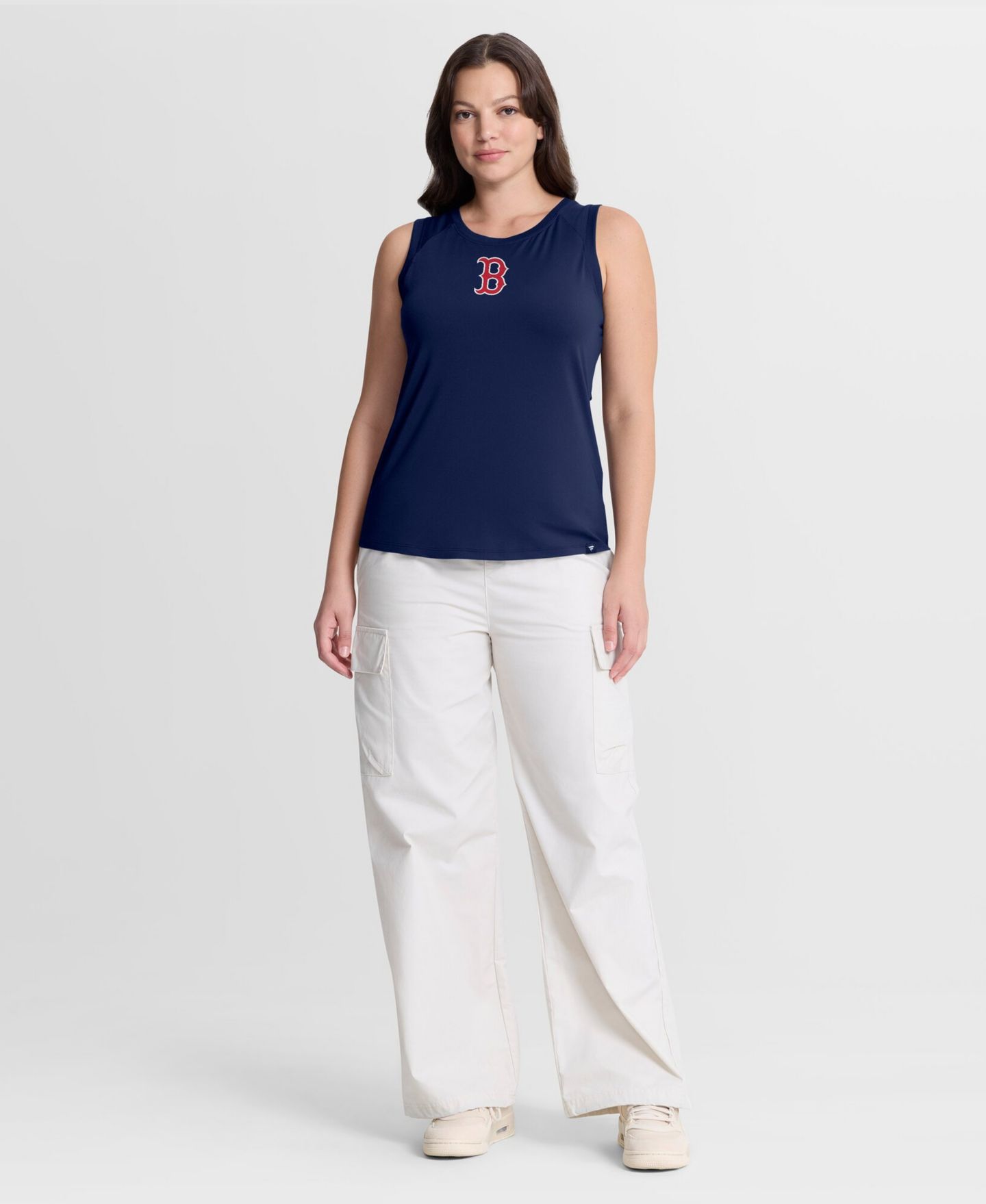 Женский топ Fanatics Navy Boston Red Sox Draped Mesh Back Performance — фото 2
