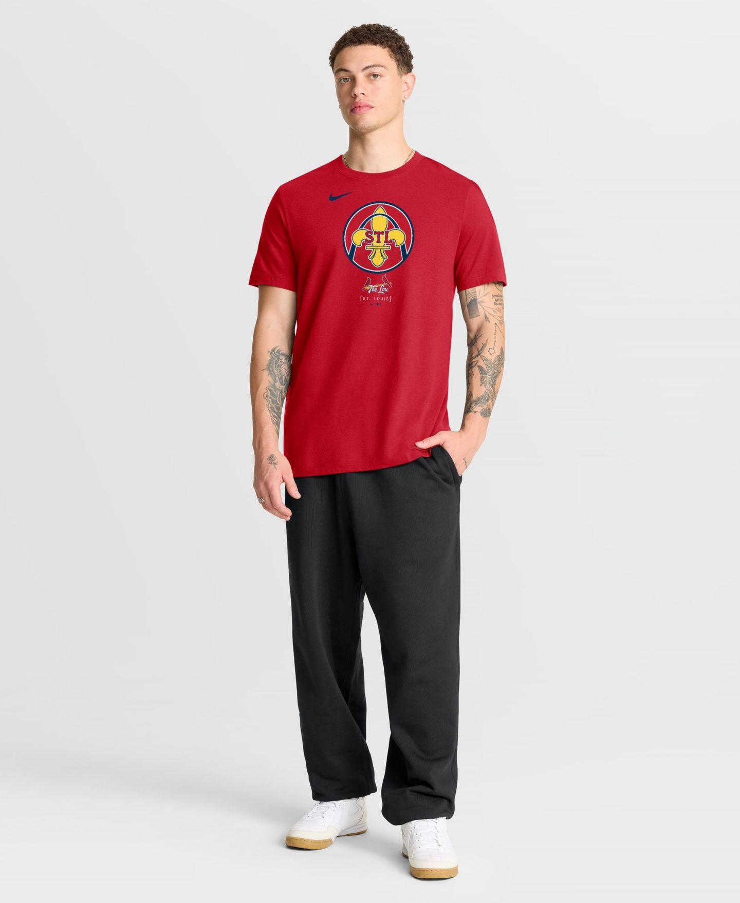 Мужская футболка Nike Red St. Louis Cardinals City Connect Wordmark — фото 2