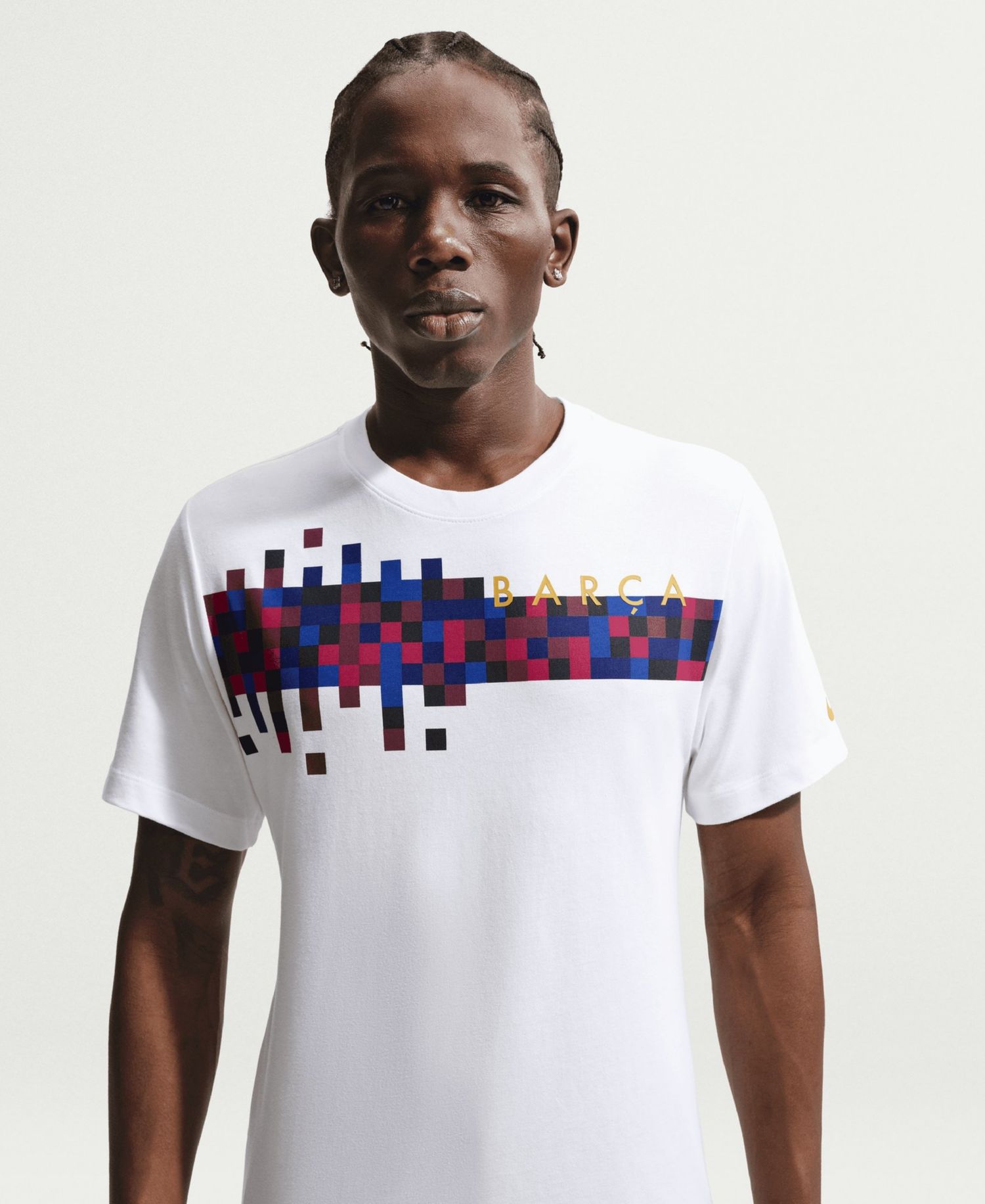 Men's White Barcelona Barca T-Shirt