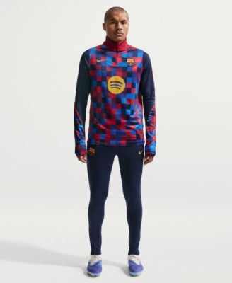 Men's Red Barcelona 2026/27 Strike Drill Quarter-ZipLong sleeves Jersey