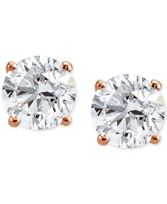 Cubic Zirconia Sterling Silver Stud Earrings, Created for Macy's 