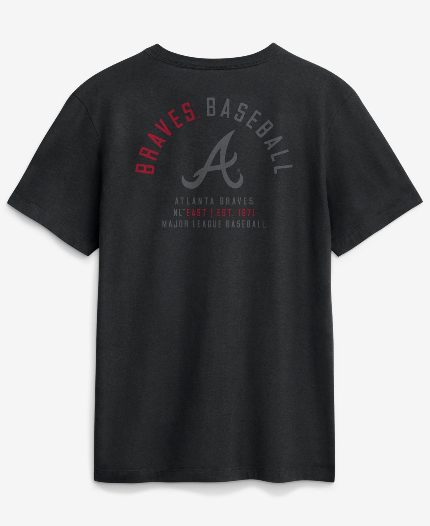 Men's Black Atlanta Braves Split Logo T-Shirt