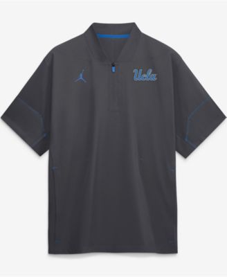 Men's Anthracite UCLA Bruins 2026 Sideline Short Sleeve Quarter-Zip Coaches Jacket