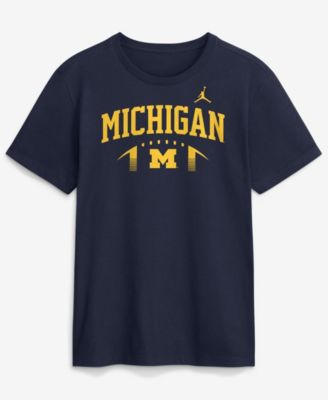 Men's Navy Michigan Wolverines Primetime Football Icon T-Shirt