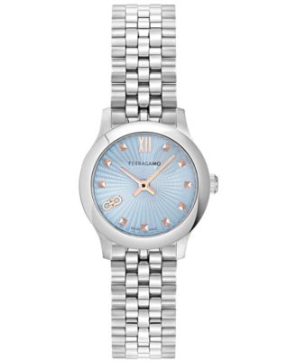 Women's Silver Stainless Steel Bracelet Watch 25mm