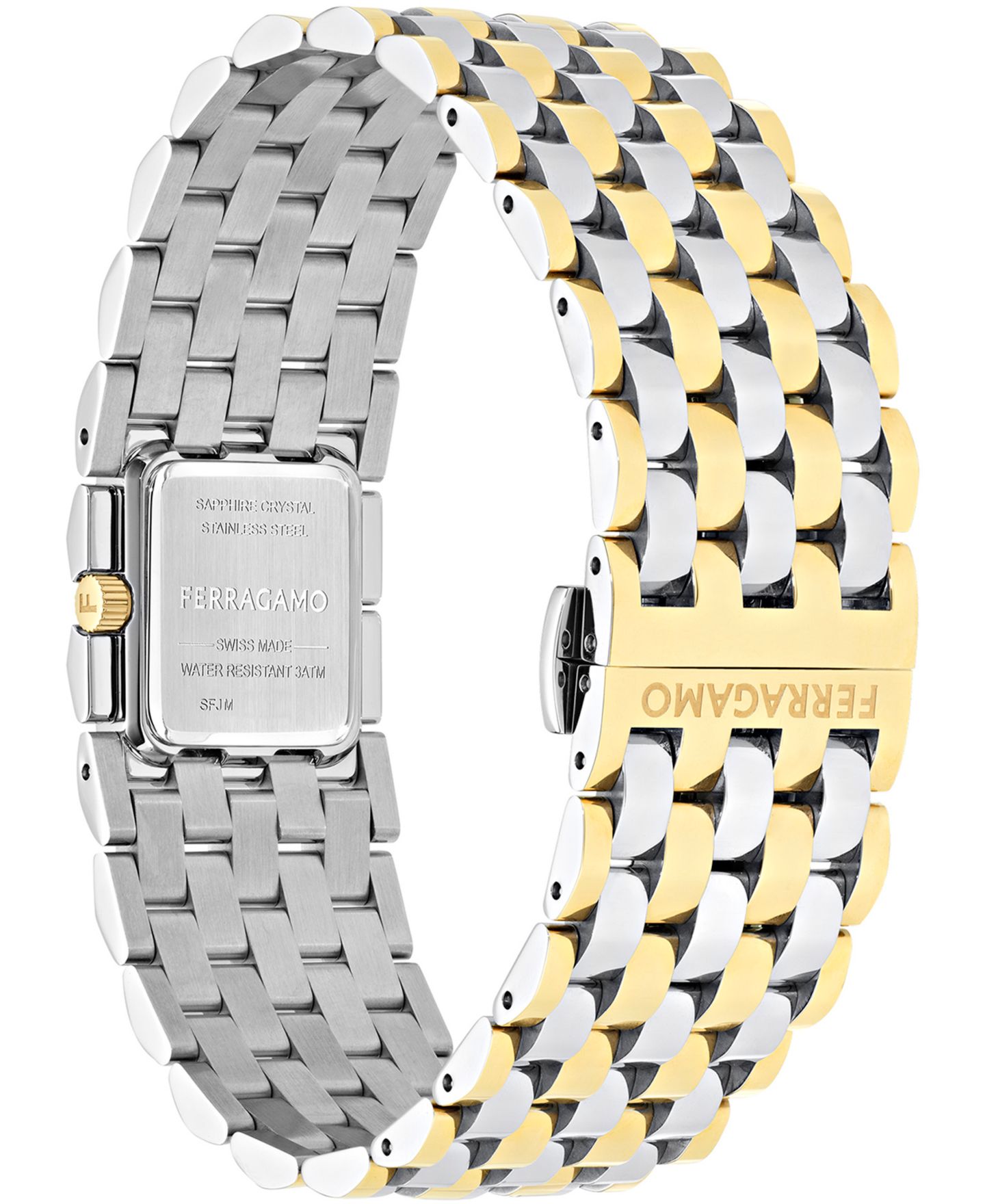 Женские часы Ferragamo Entrelace Two-Tone Stainless Steel Bracelet Watch 19mm — фото 3