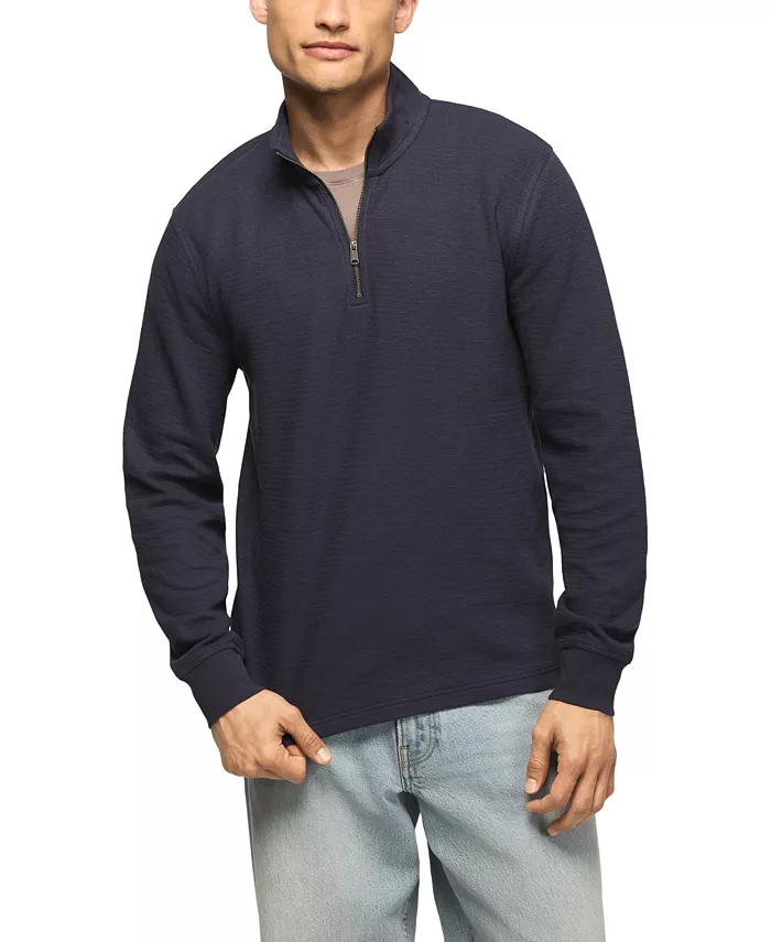 Men's Mockneck Quarter-Zip Textured Sweater - thumbnail 6
