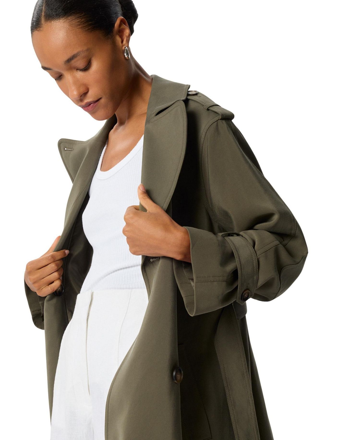 Women's Riley Belted Long Trench Coat