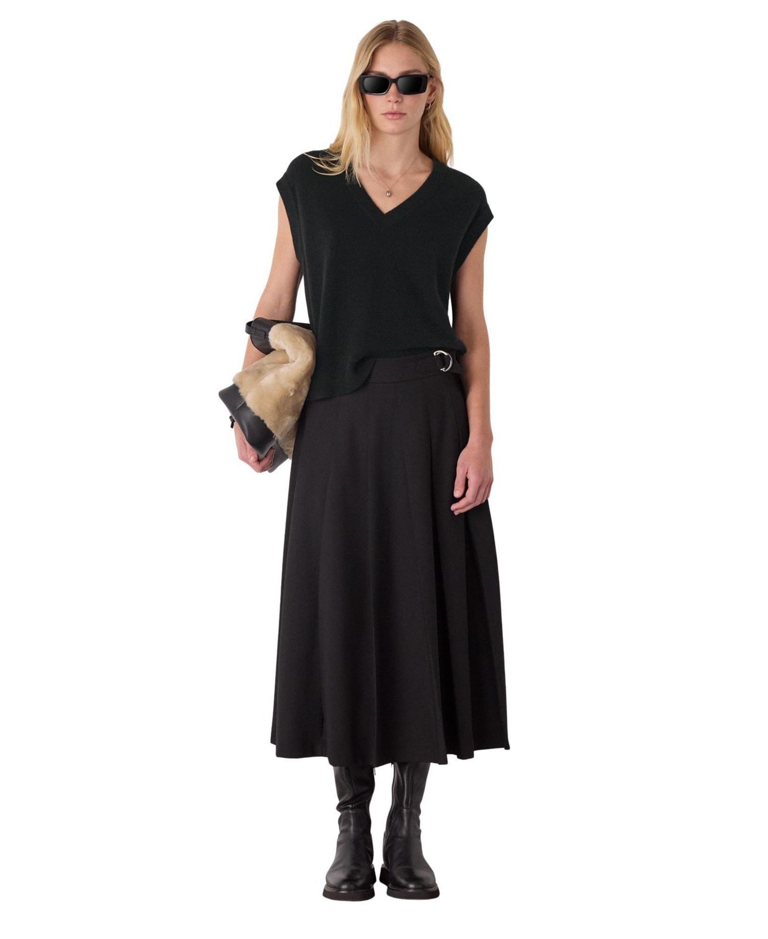 Women's V-Neck Sleeveless Cashmere Tank Vest