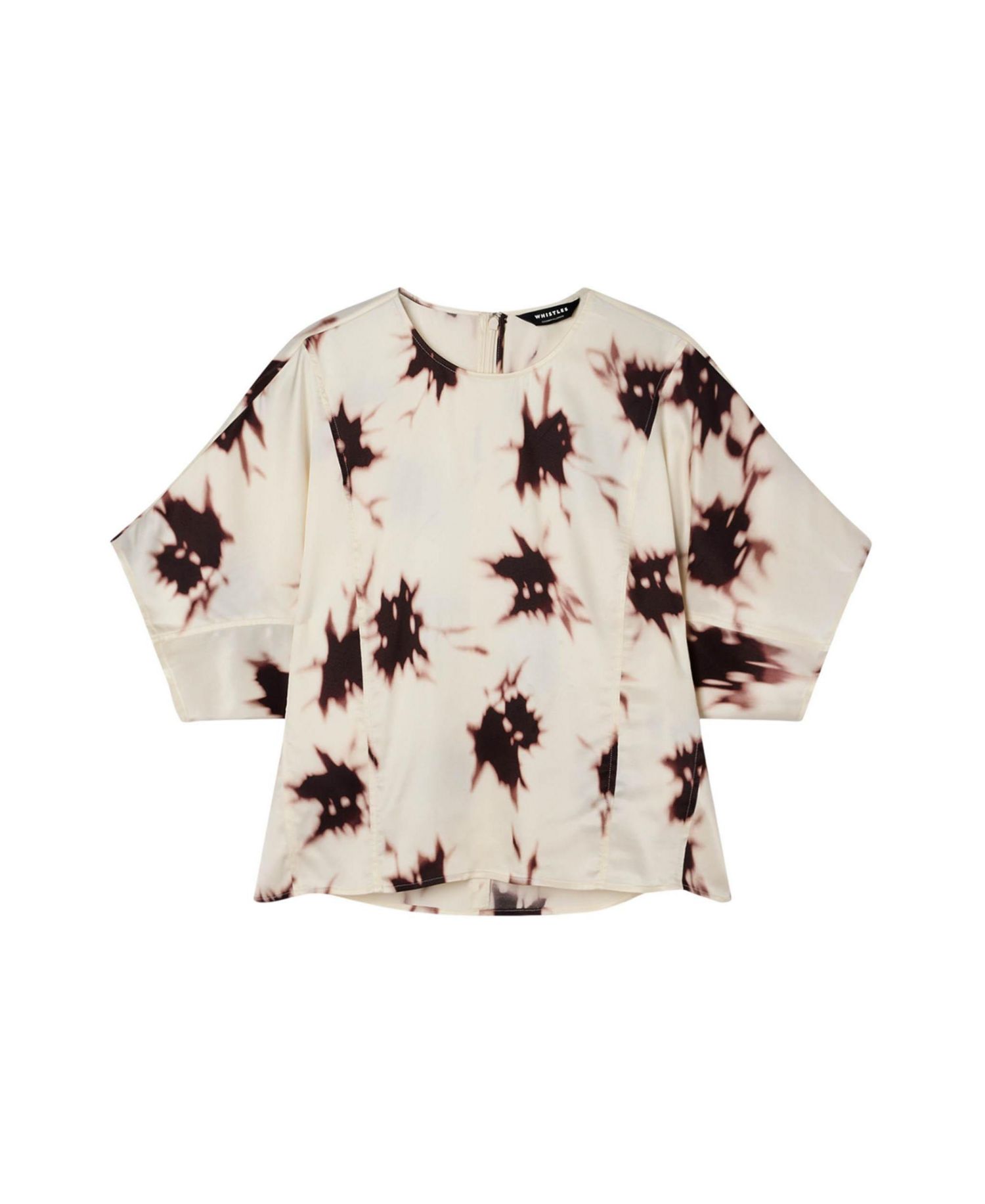 Women's Shadow Floral Short-Sleeve Blouse
