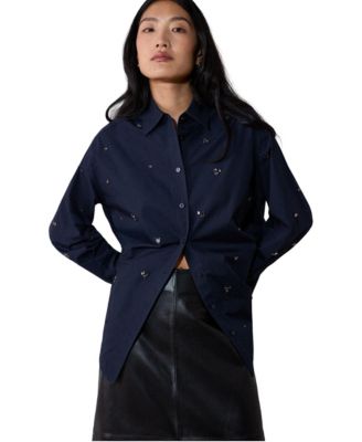 Women's Embellished Poplin Shirt