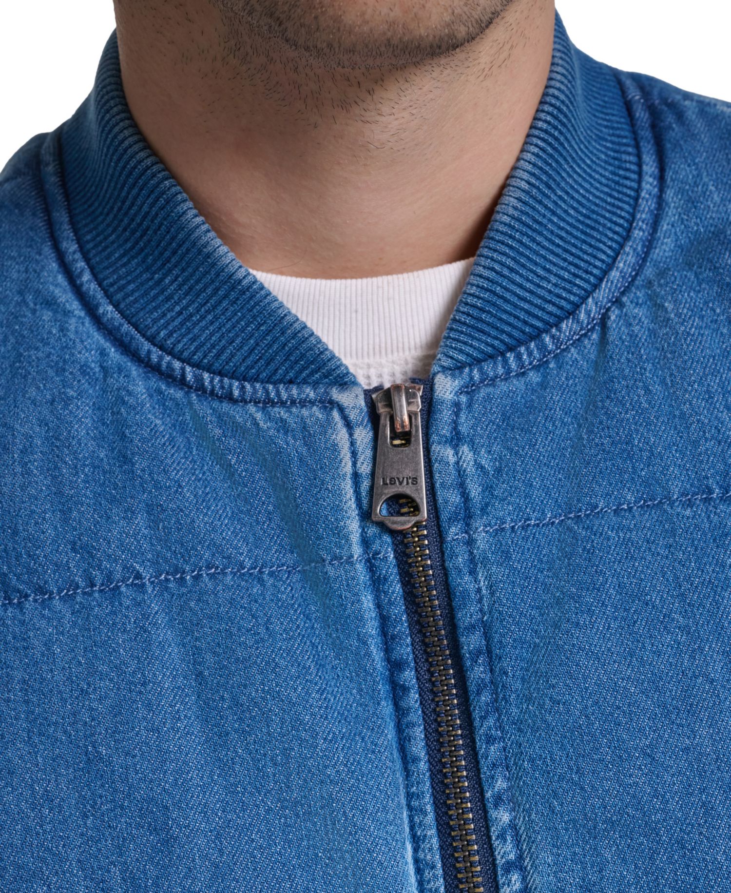 Men's Quilted Denim Classic-Fit Vest
