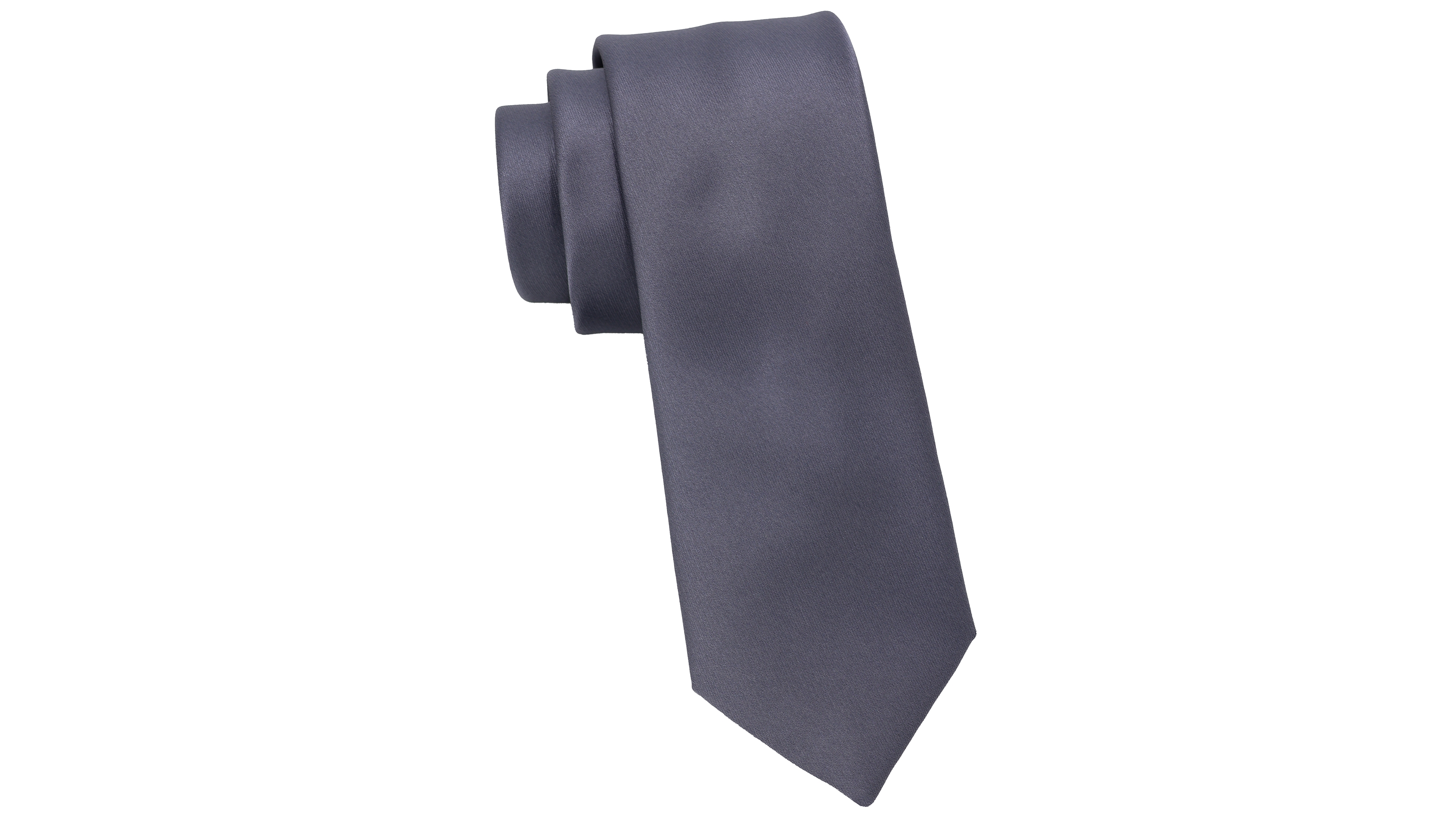 Dkny Men's Shine Satin Solid Slim Tie