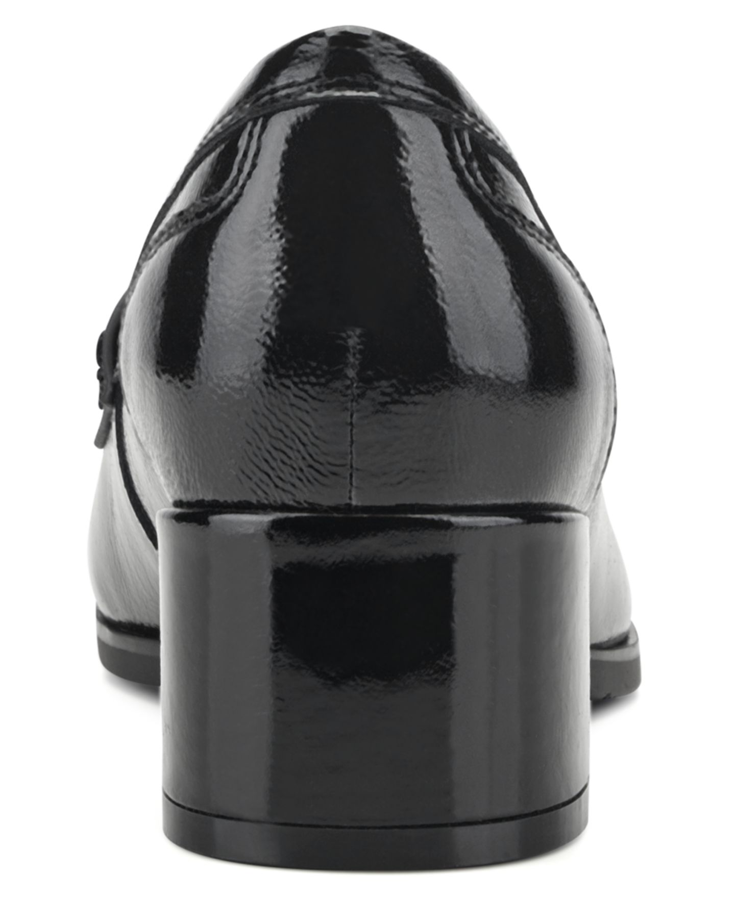 Женские туфли Easy Spirit Irelyn Block Heel Dress Loafers, цвет: Чёрная лаковая кожа — фото 3