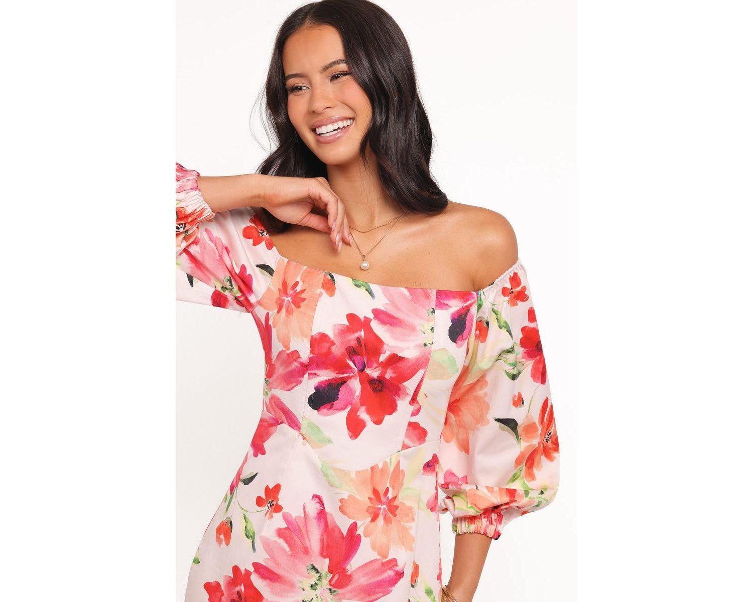 Women's Annette Floral 3/4-Sleeve Mini Dress