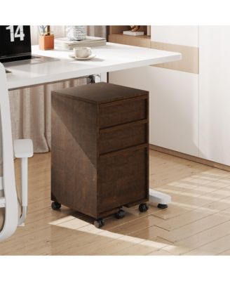 Rolling File Cabinet, Under Desk Printer Stand with 3 Drawers for Home Office