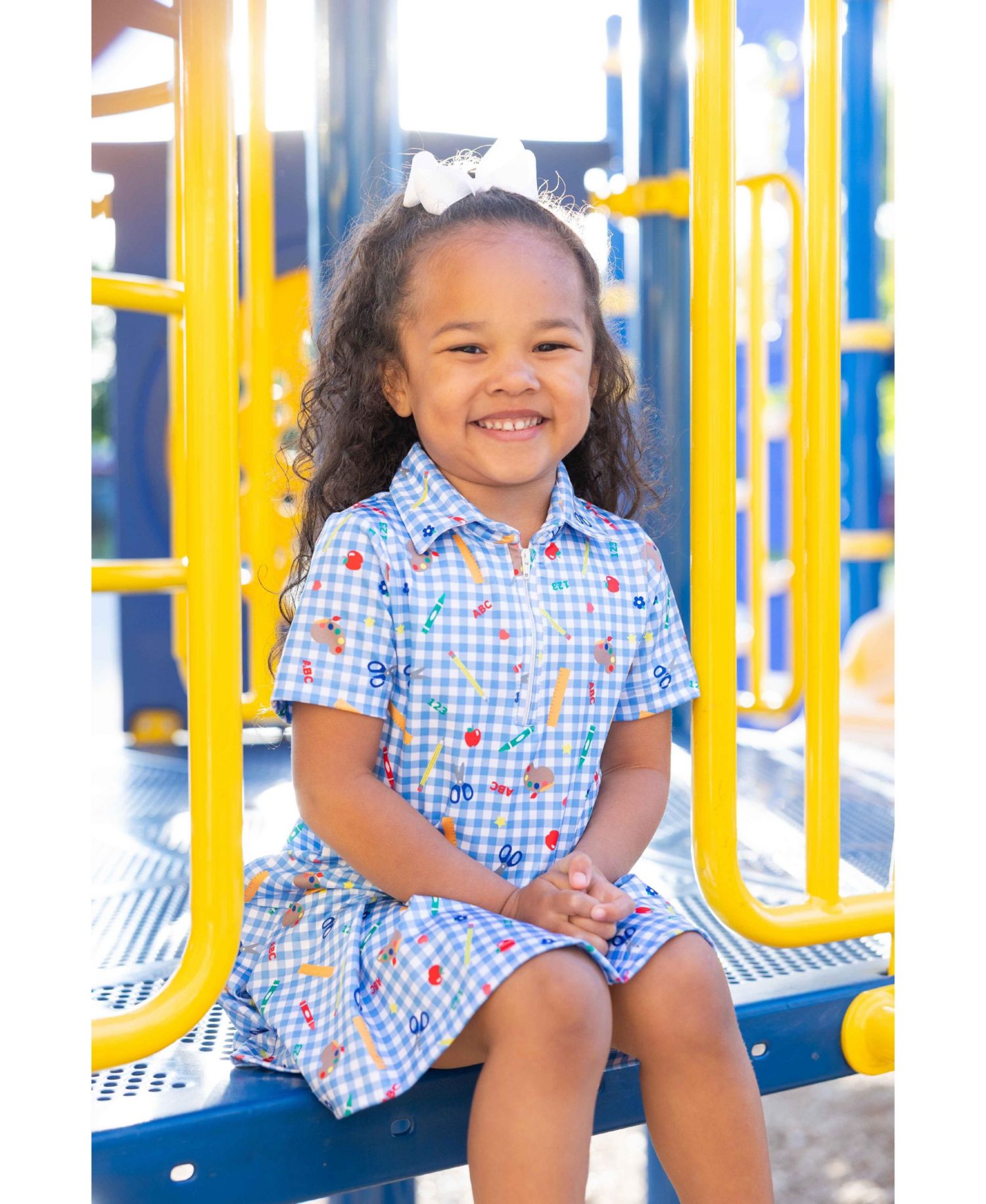 Toddler Girls 2T - 8 School Print Performance Knit Dress