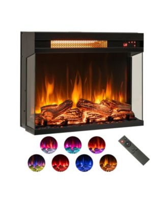 3-Sided Electric Fireplace 1500W Recessed Fireplace Insert