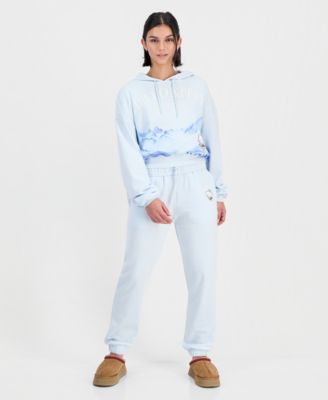 Juniors' Hello Kitty Mountain Graphic-Print Crop Hoodie and Pants