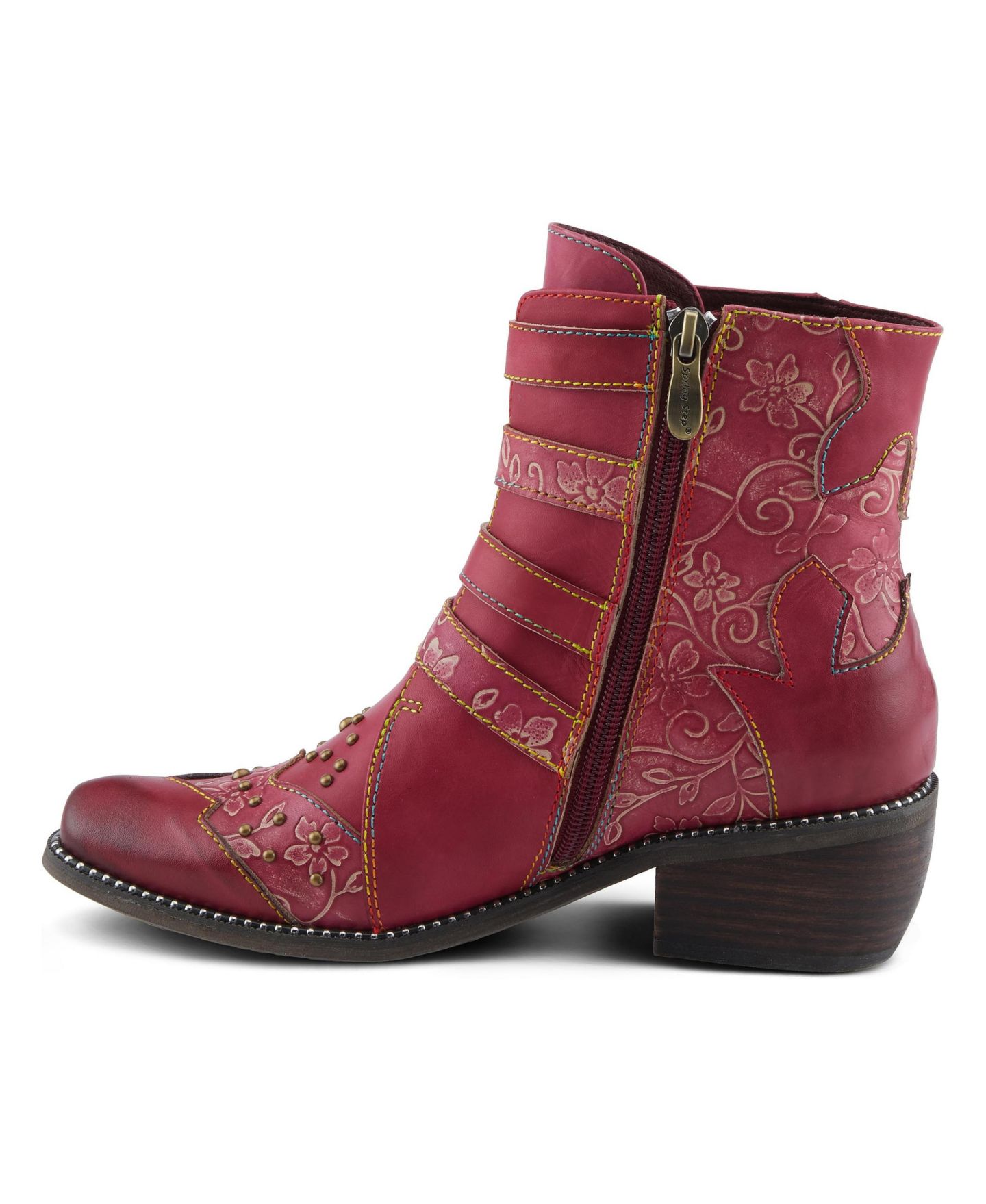 Женские ботинки L'Artiste Rodeha Bootie with Buckle Closure, цвет: Бордо — фото 2