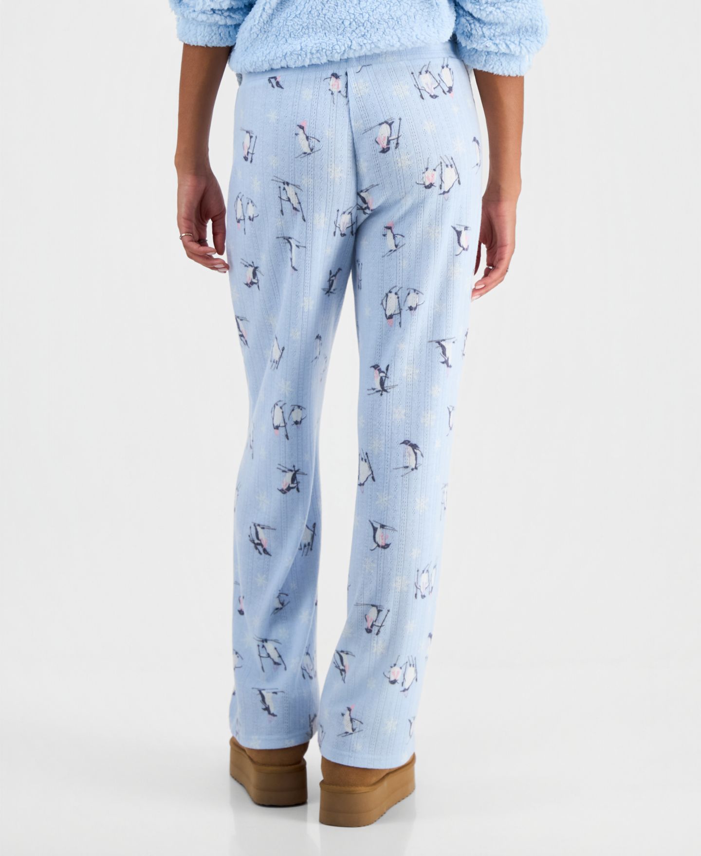 Женские брюки Hippie Rose Juniors' Mid-Rise Pointelle Straight-Leg, цвет: Синий — фото 2
