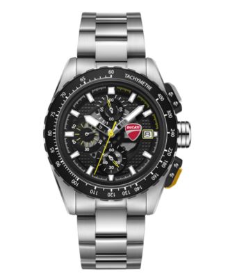 Men's Quartz Chronograph Leggenda Silver Stainless Steel Watch 42mm