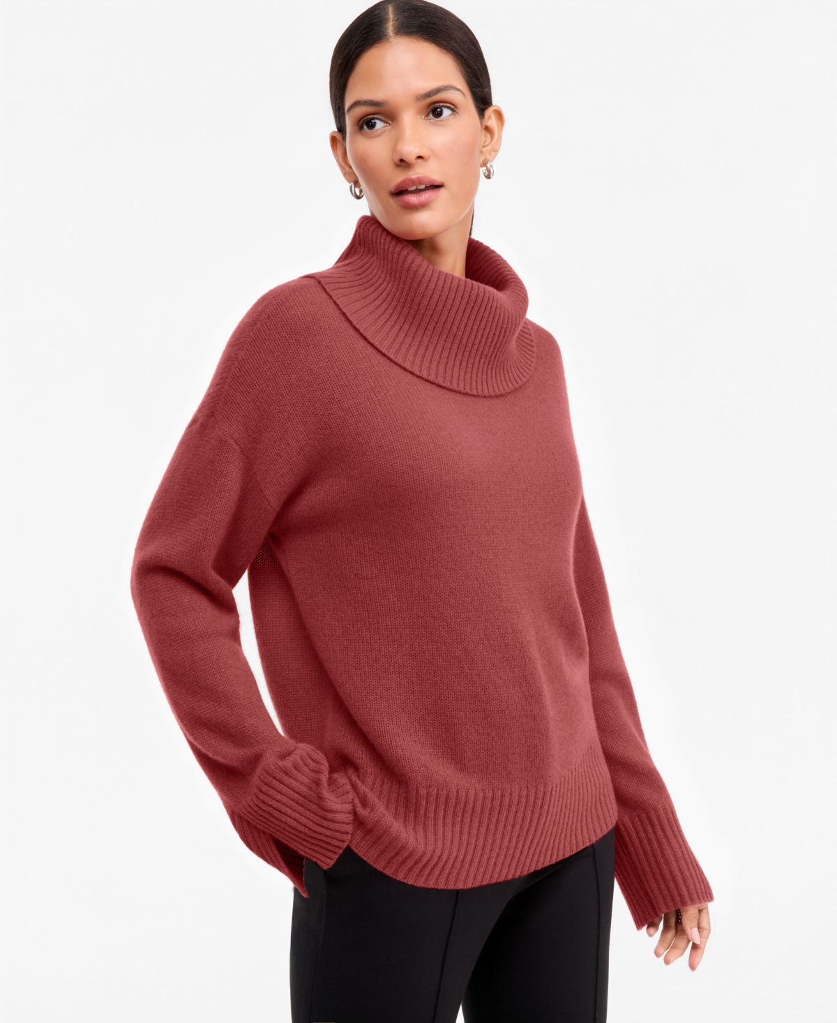 Charter Club Women's 100% Cashmere Relaxed Turtleneck Sweater, Macy's Exclusive