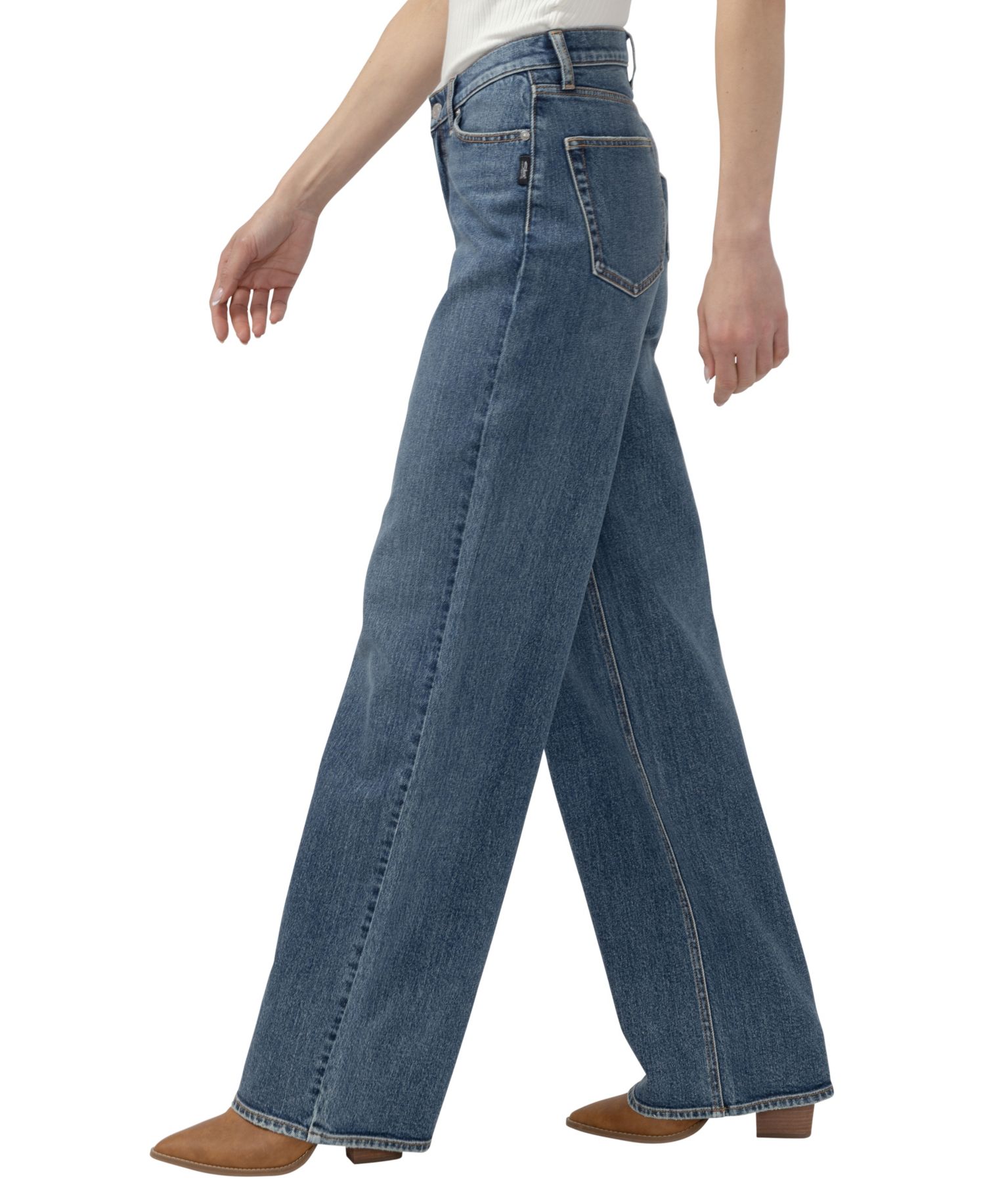Women's Low-Rise Wide-Leg V-Front Jeans