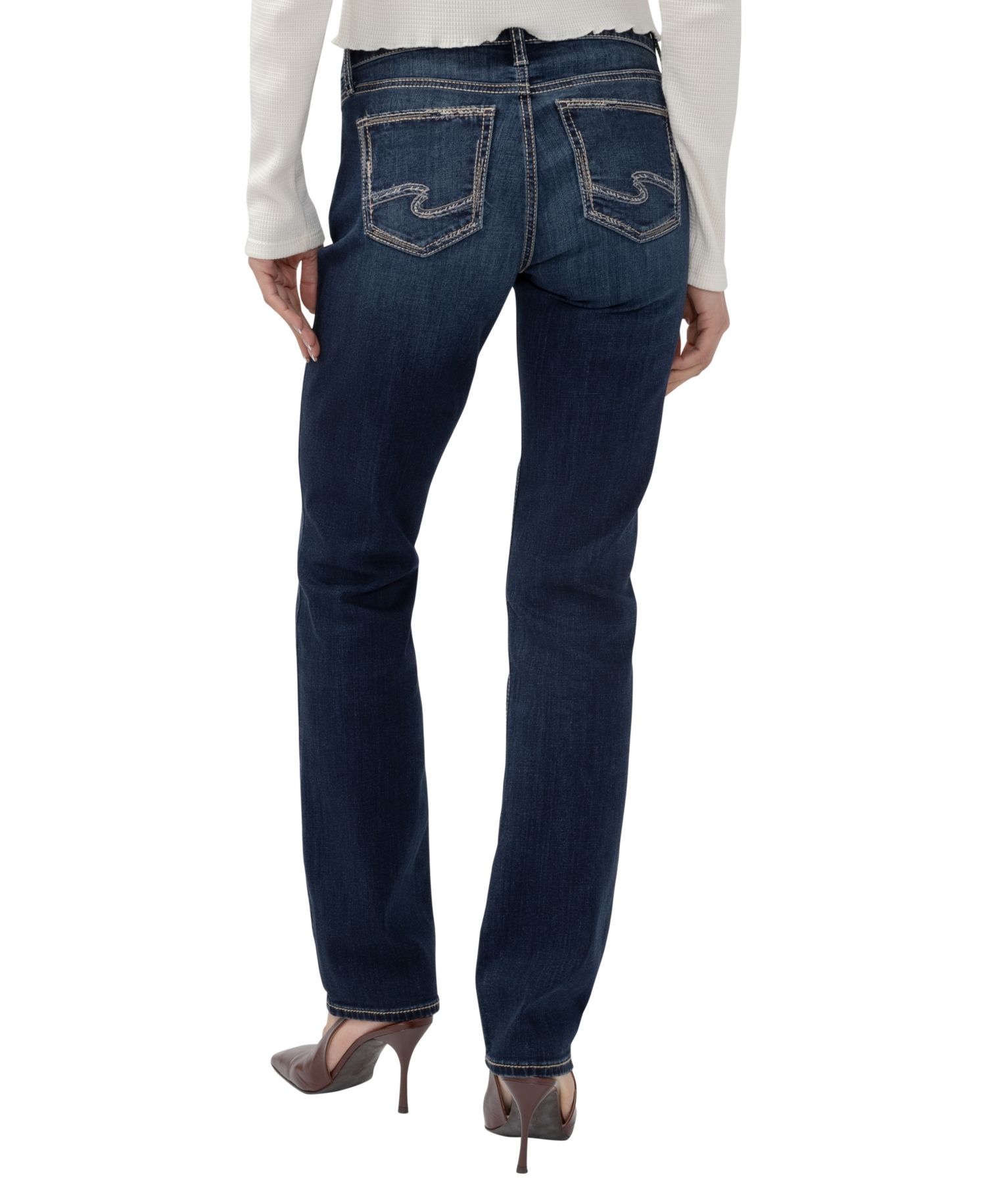 Women's Elyse Mid-Rise Straight-Leg Jeans