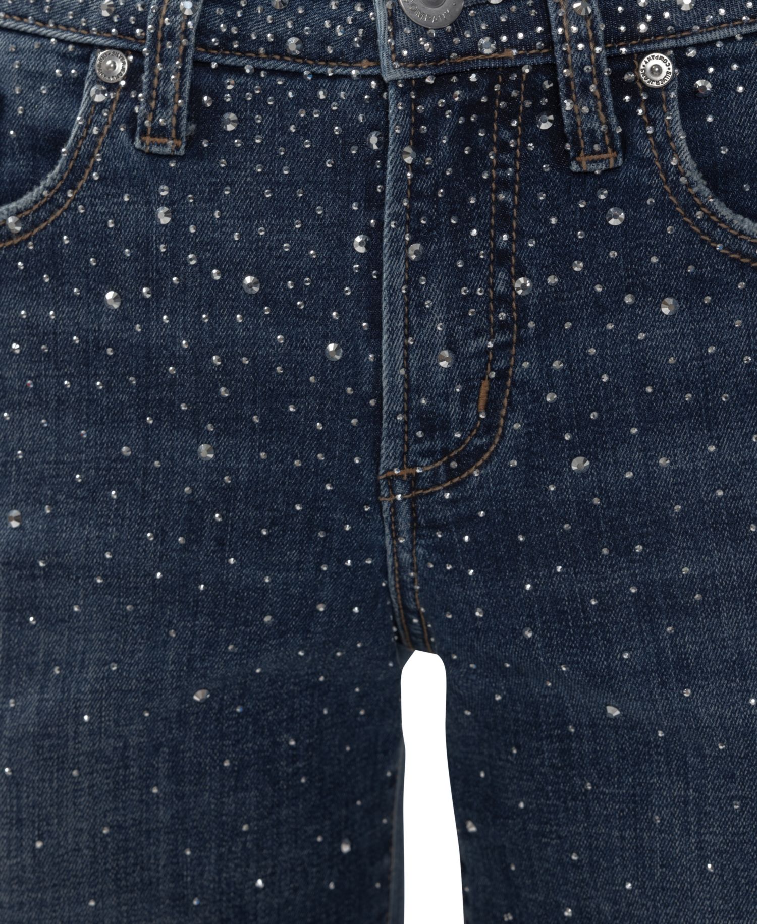 Women's Suki Straight Rhinestone Mid-Rise Jeans
